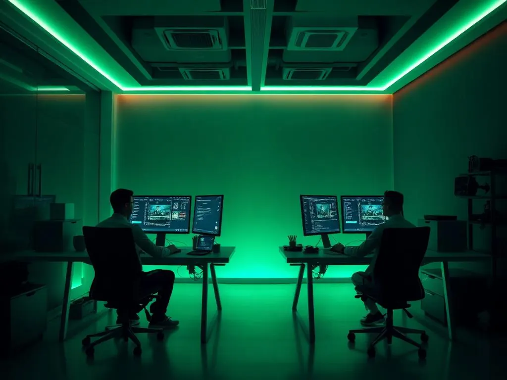 L'équipe Genosweb au travail dans son studio