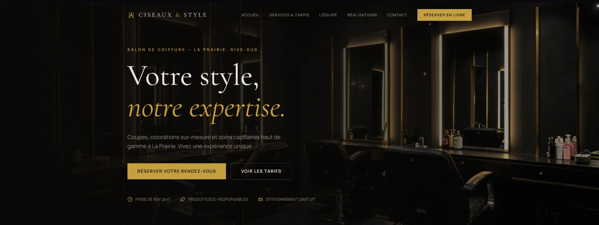 Aperçu du site Studio Ciseaux & Style